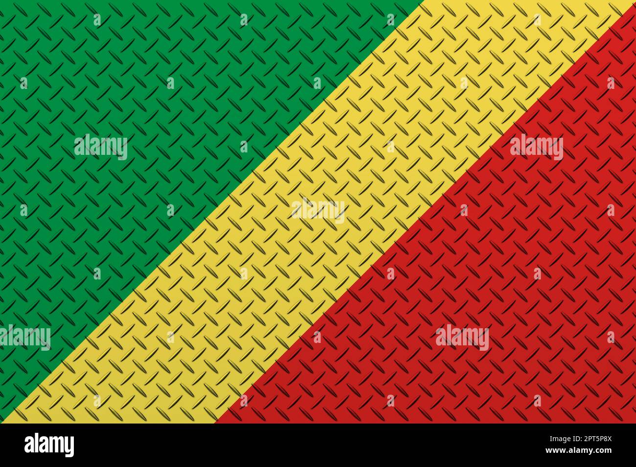 3D Flag of Republic of the Congo on a metal wall background Stock Photo ...