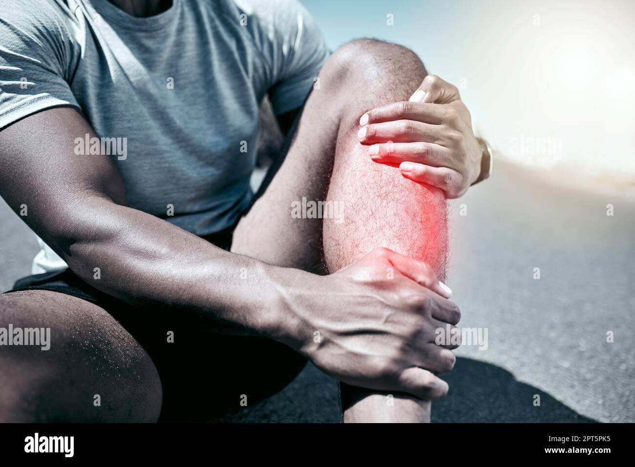 Vecteur Stock Shin splint leg pain knee injury Sport Lower tibia