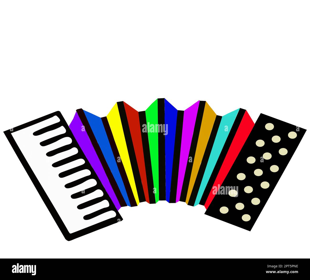 Colorful accordion illustration on white background Stock Photo Alamy