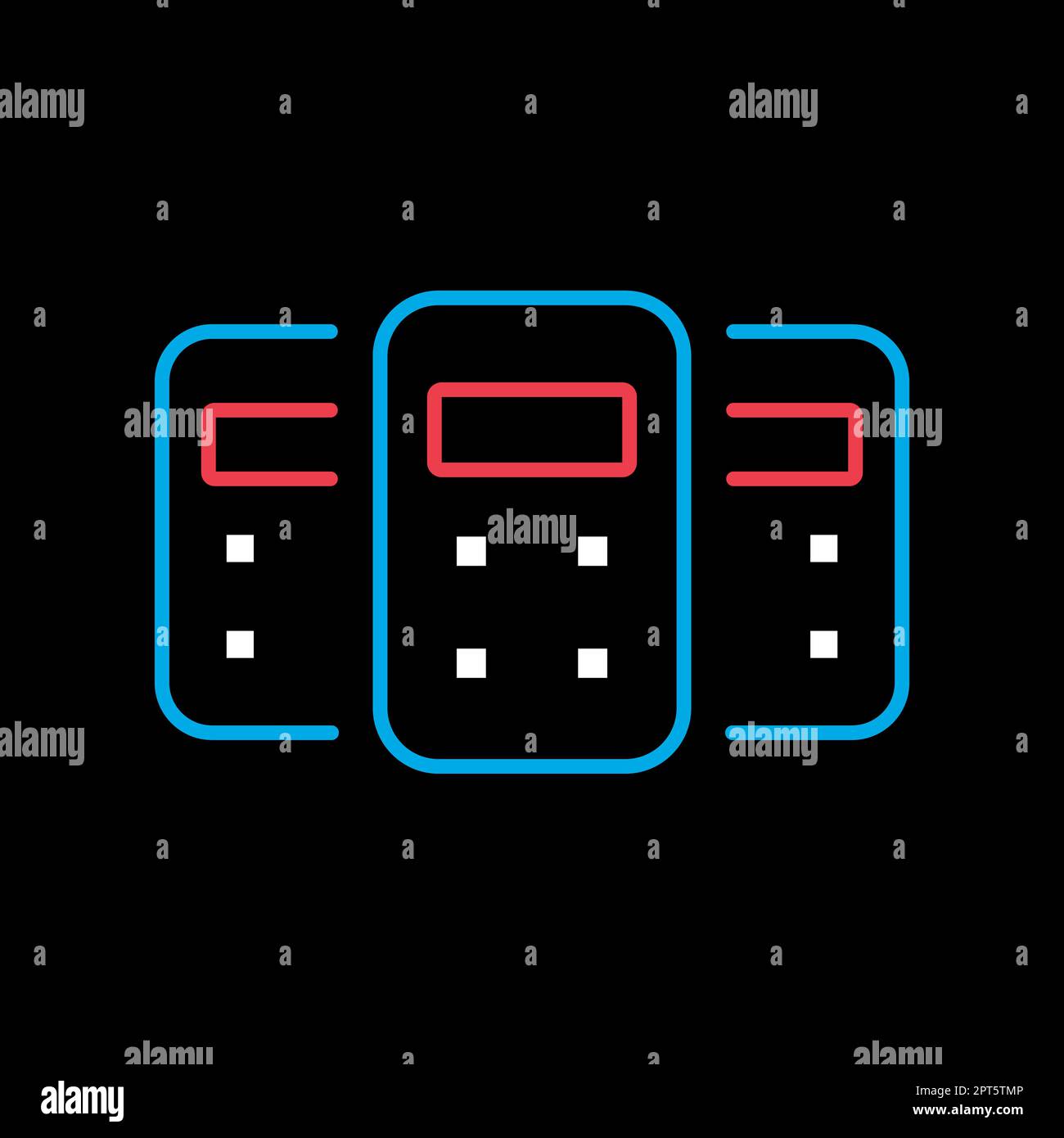 Three protective police shield vector flat icon Stock Vector