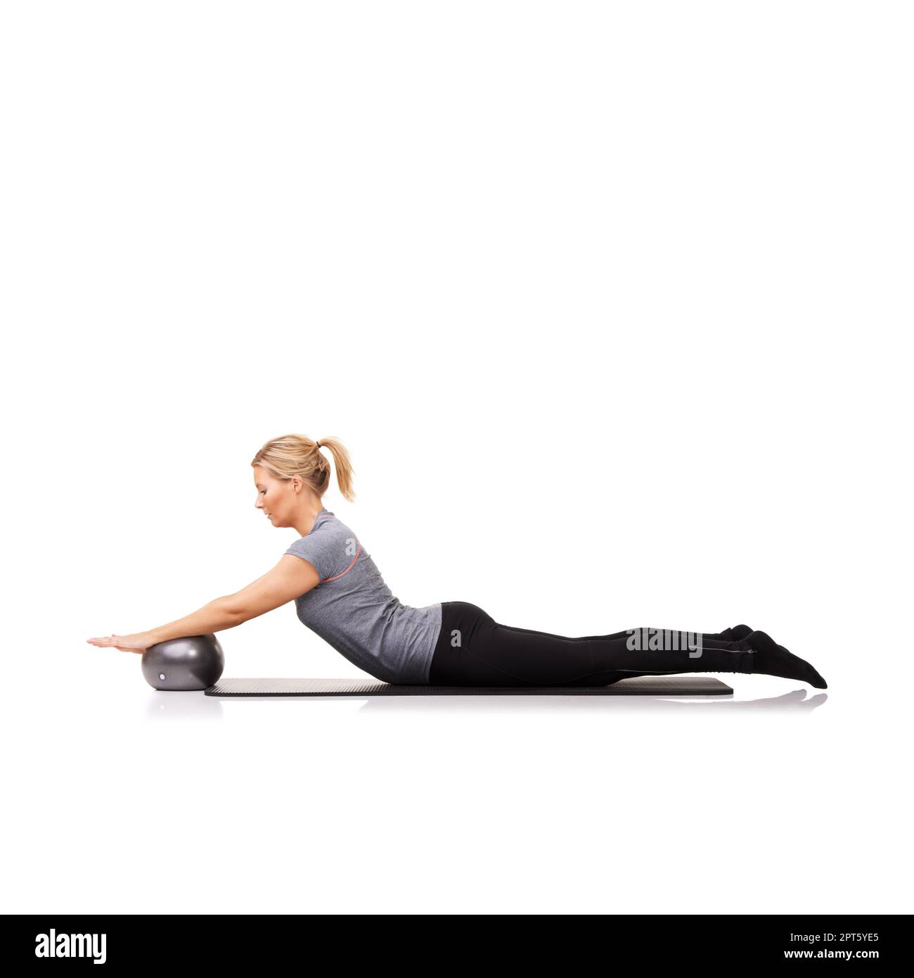 Working out forms part of her daily routine. A young woman pushing an