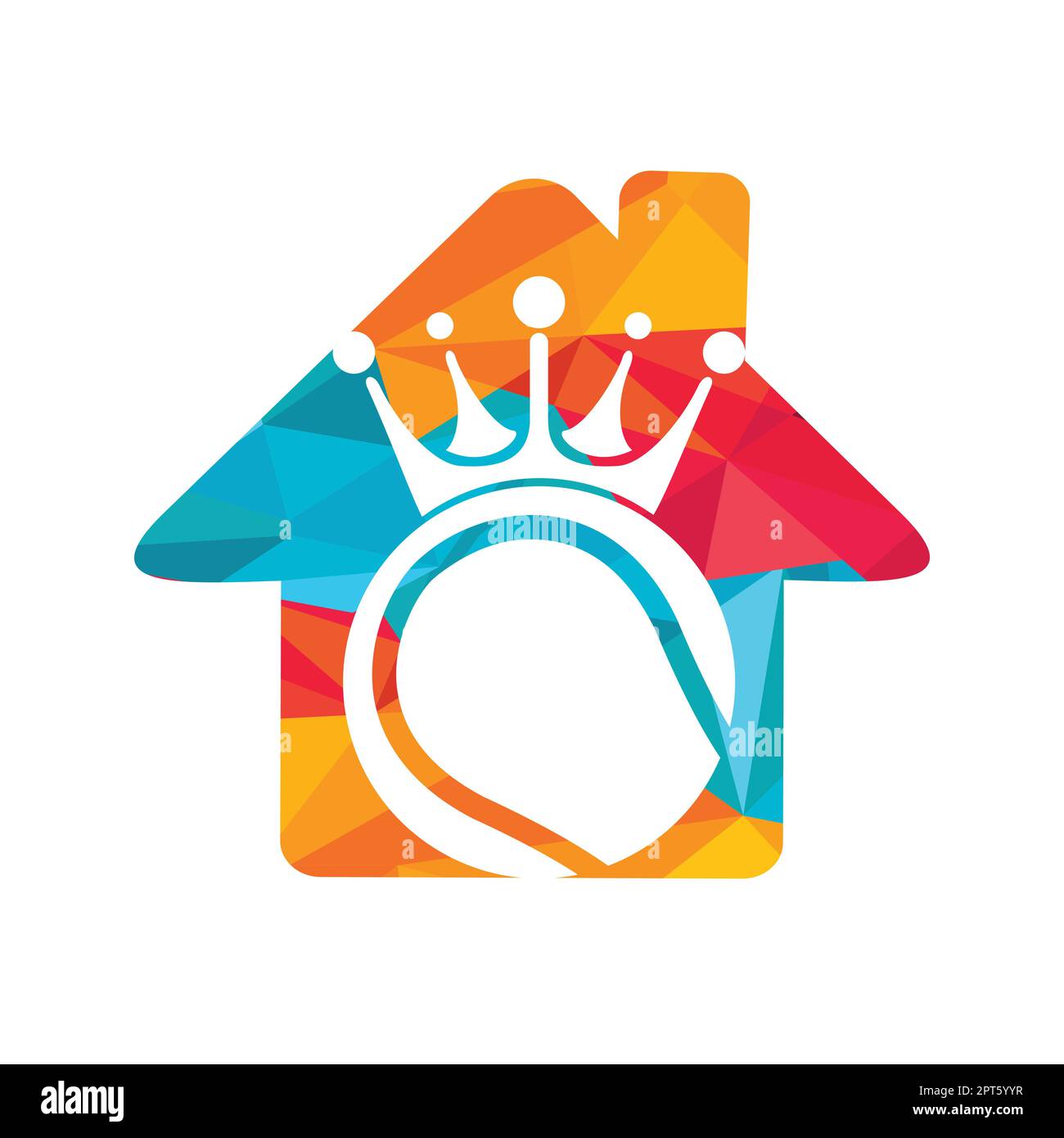 Tennis king vector logo design. Tennis ball and crown icon design