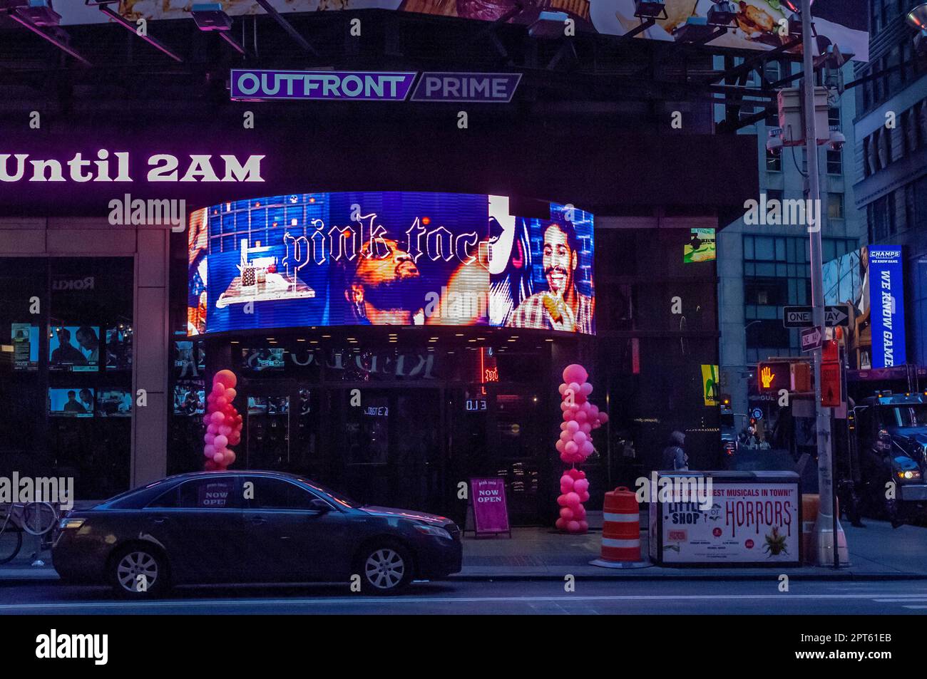 The Pink Taco chain of Mexican restaurants opens in Times Square, seen on Wednesday, April 26