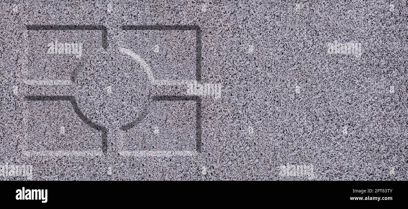 The texture of solid granite tiles. Hard and slippery gray granite ...