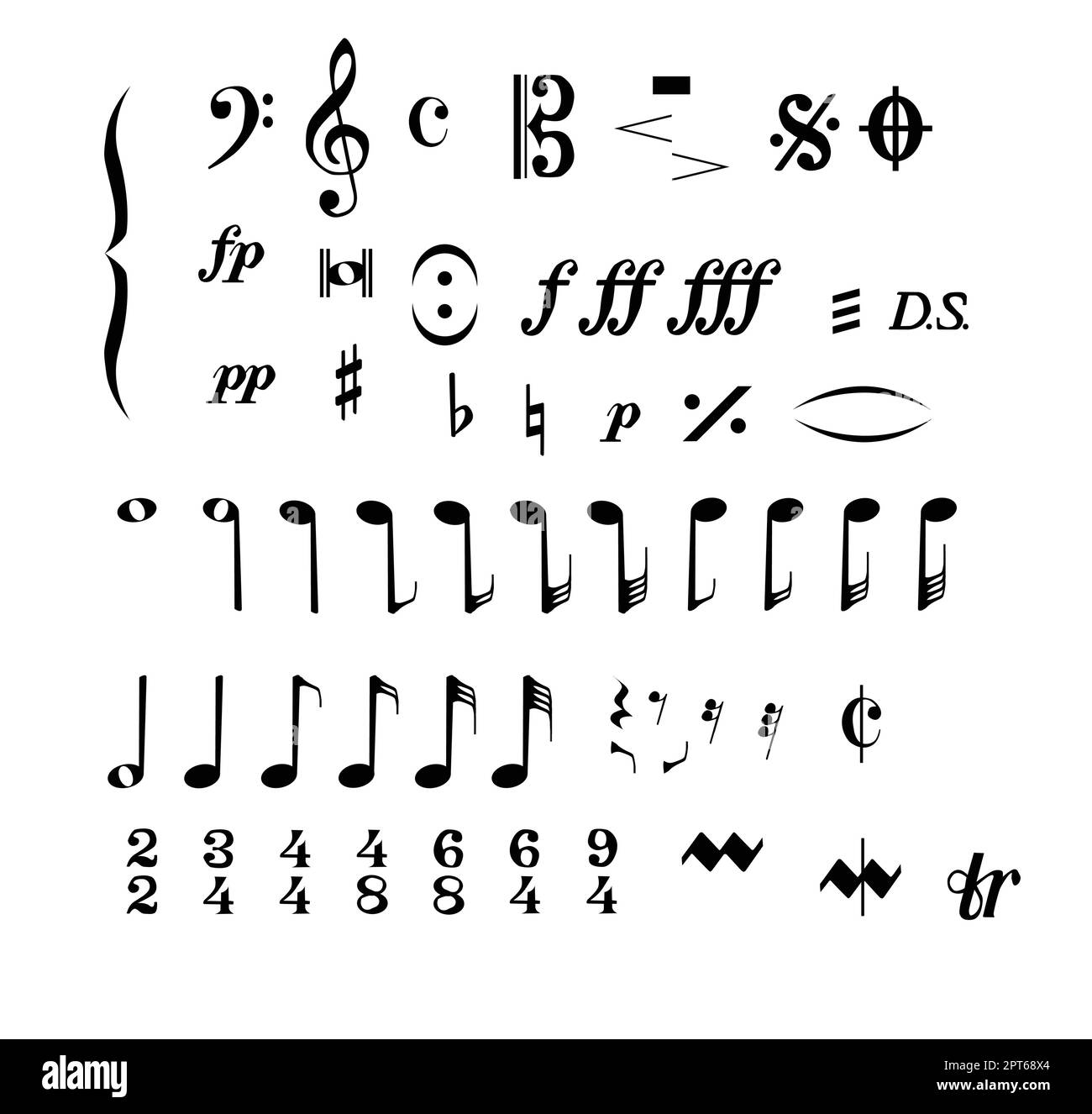 Musical Notation Collection Stock Vector Image & Art - Alamy