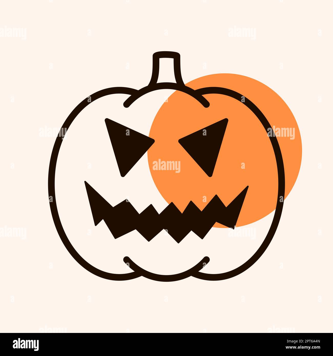 Halloween Pumpkin Emoticon Icon Vector Illustration Jack O Lantern