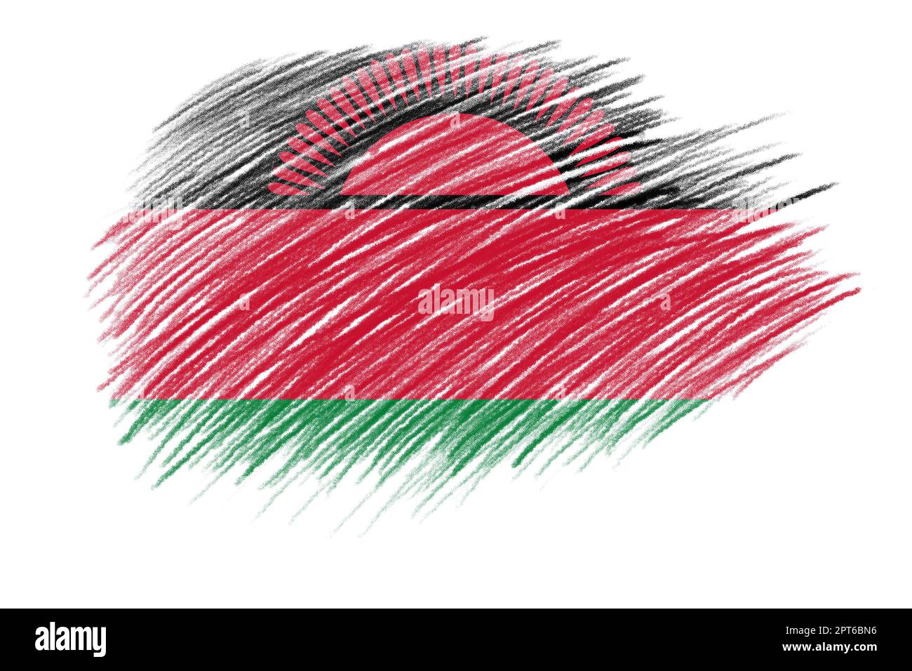 3D Flag of Malawi on vintage style brush background Stock Photo - Alamy