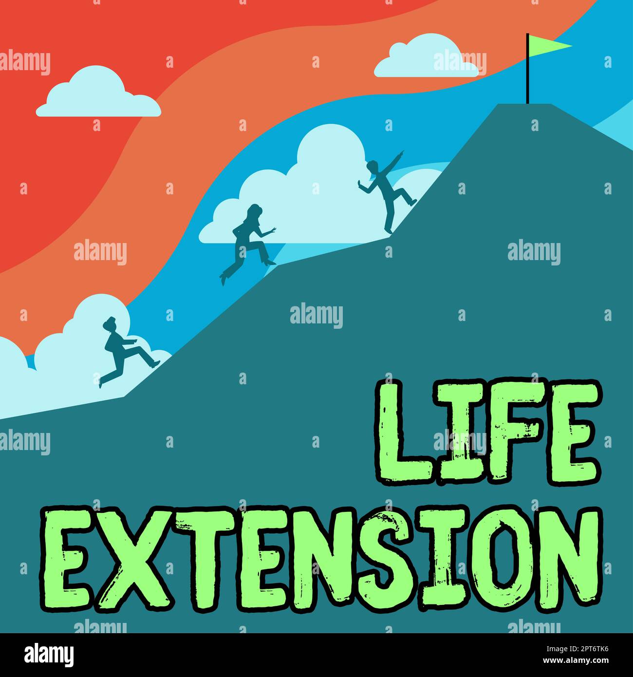 Text caption presenting Life Extension, Business concept Inspiration to ...