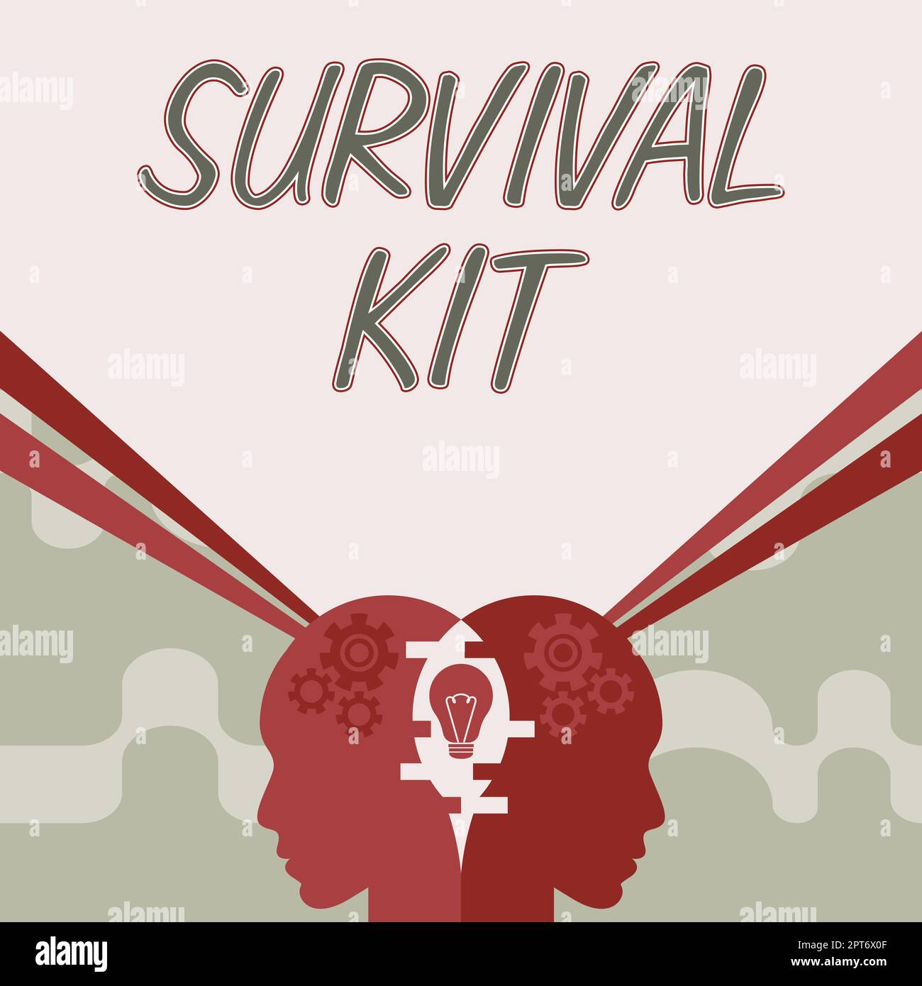 Conceptual caption Survival Kit, Concept meaning Emergency