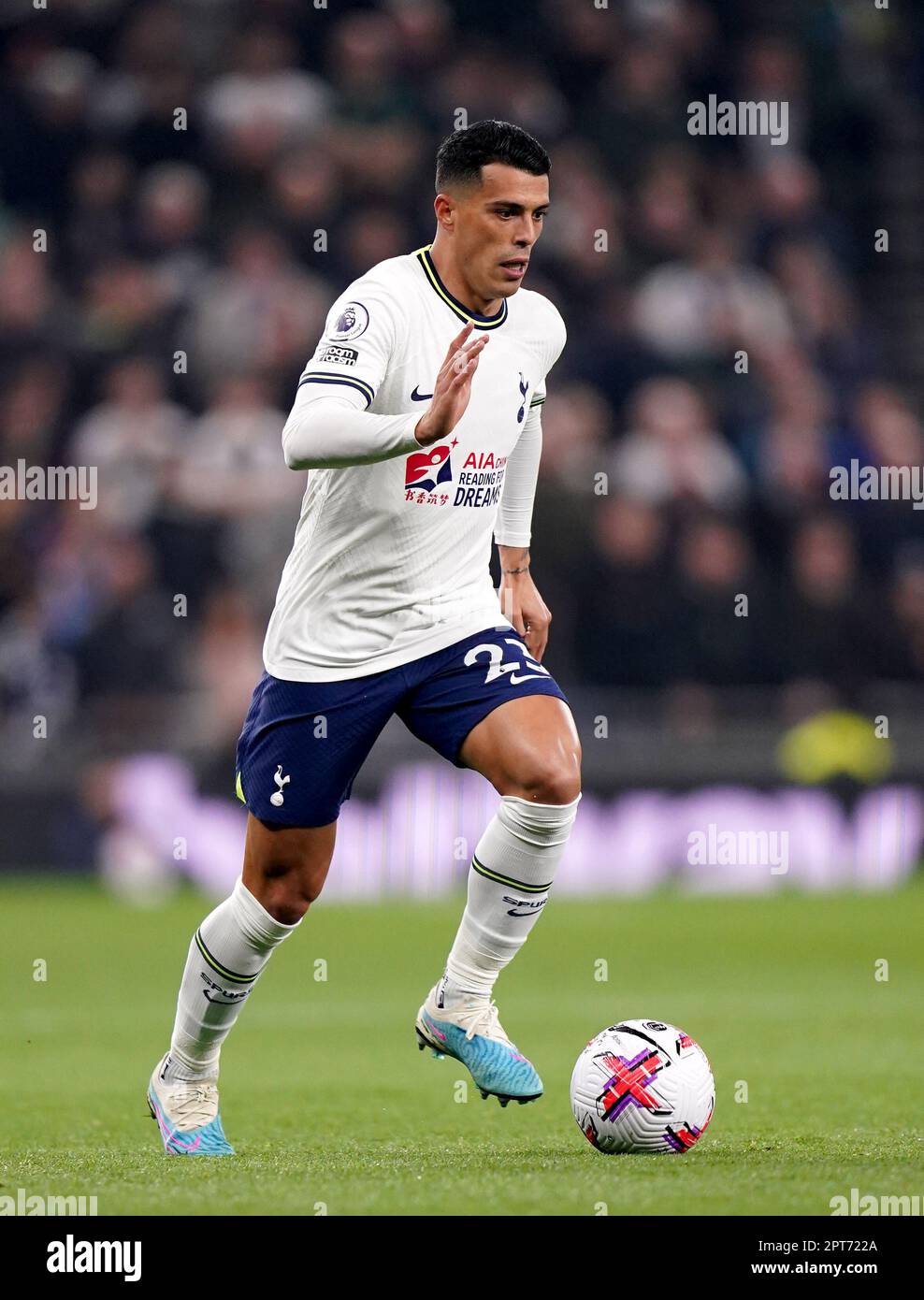Tottenham Hotspur's Pedro Porro during the Premier League match at the
