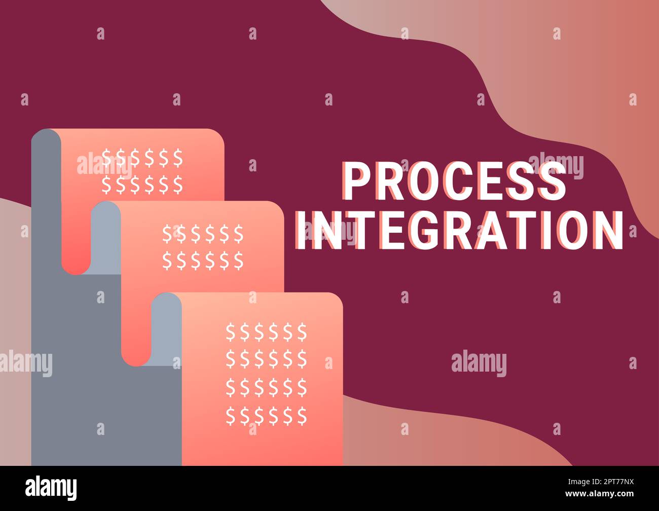 Conceptual caption Process Integration, Business idea Connectivity of