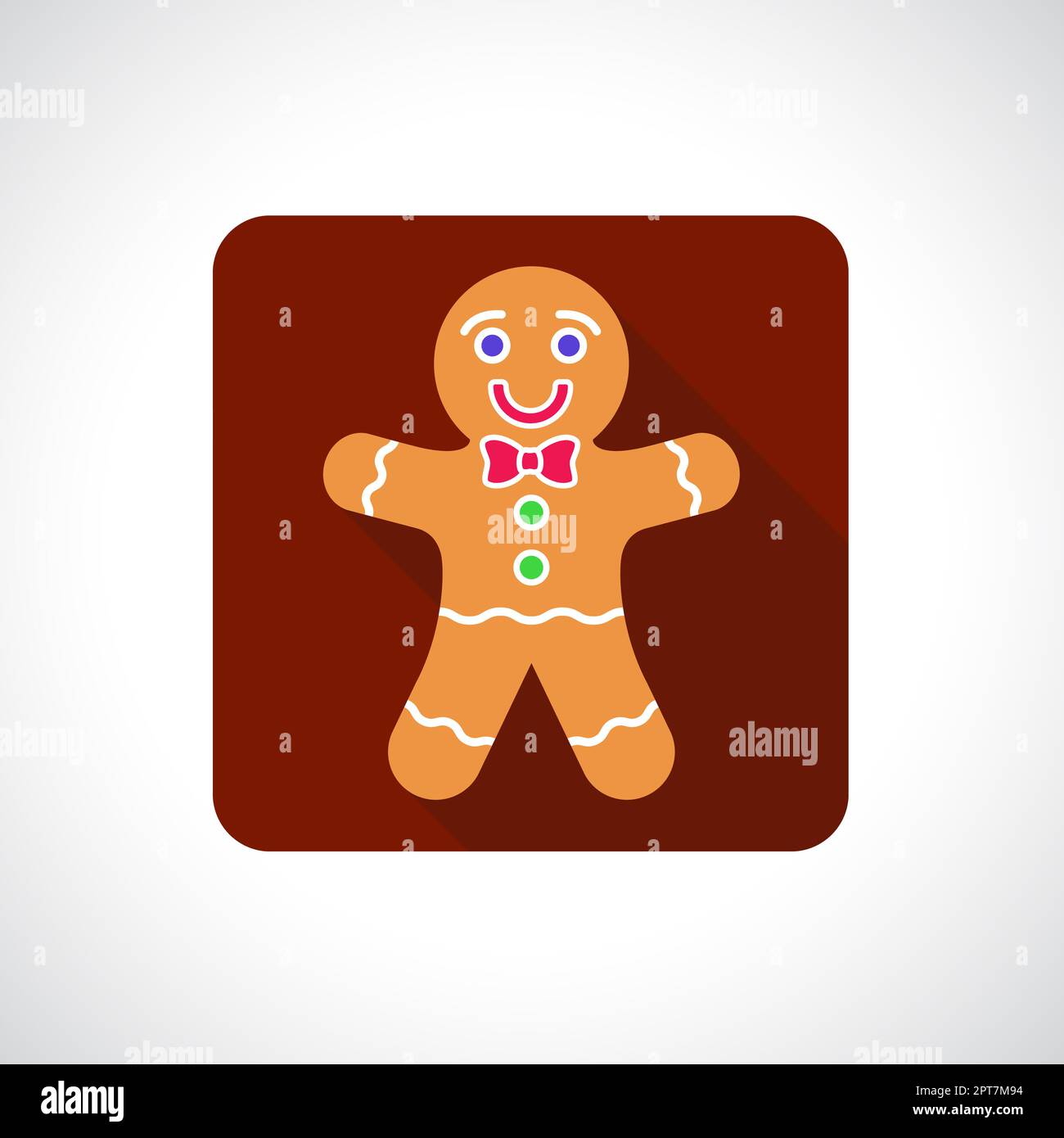 Christmas Gingerbread Cookie icon. Infographic symbol with shadow ...