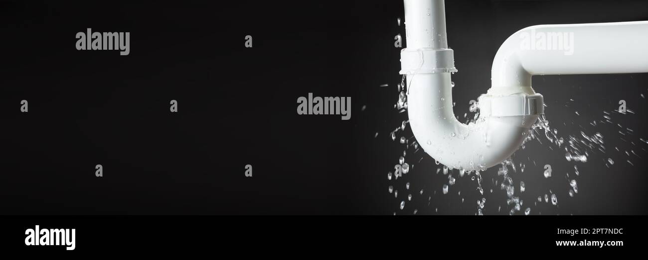 Water Pipe Leak And Home Leaking Damage Stock Photo - Alamy