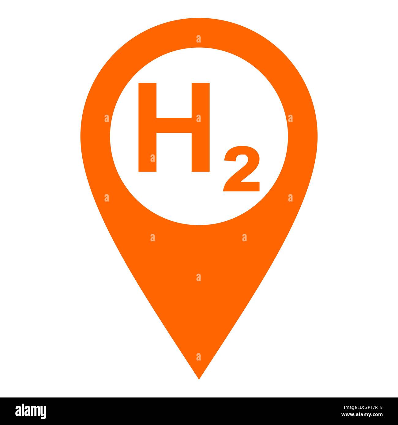 Hydrogen and location pin Stock Photo Alamy