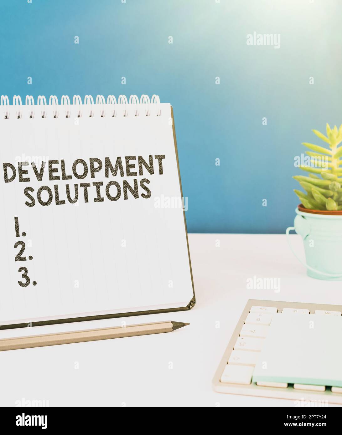 Text sign showing Development Solutions, Word Written on Efficient Planning based on the Company needs Stock Photo