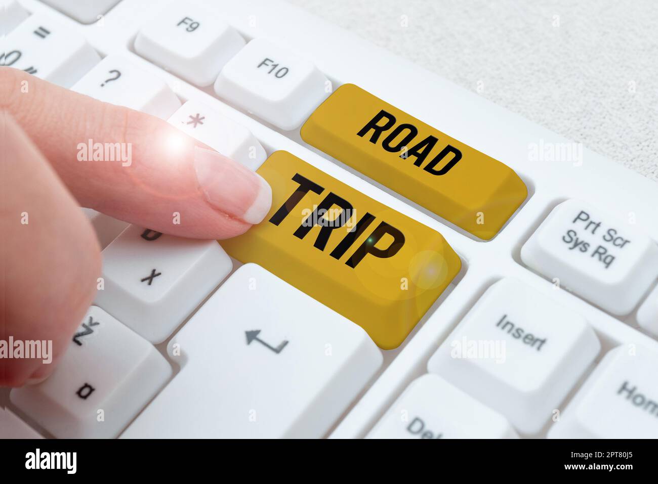Sign displaying Road Trip, Business approach Roaming around places with ...
