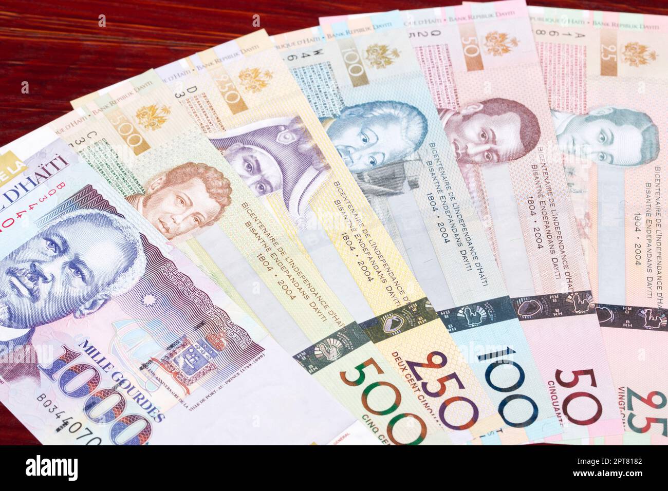 Haitian money gourde a business background Stock Photo Alamy