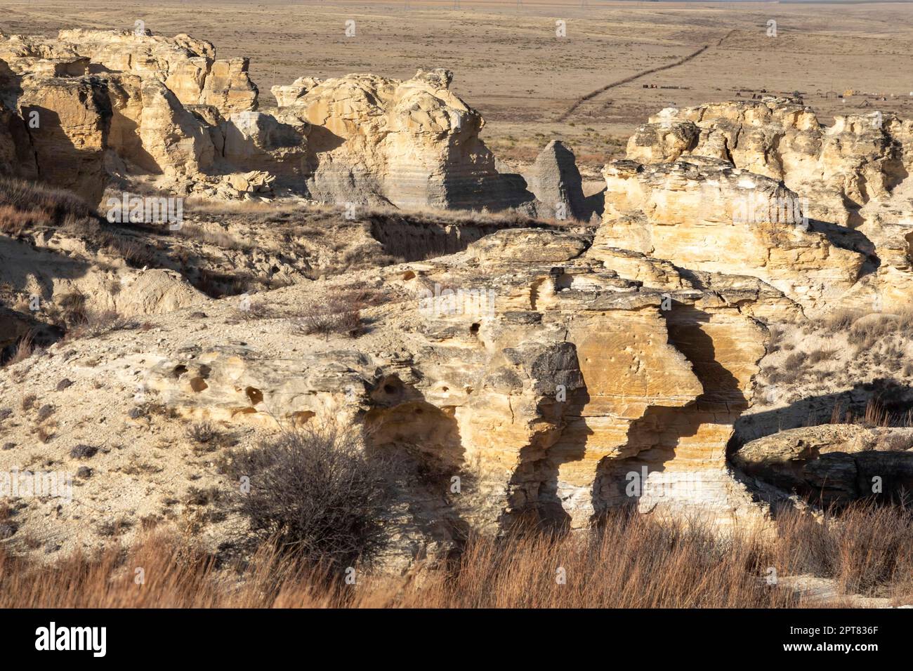 Oakley, Kansas, Little Jerusalem Badlands State Park preserves the largest Niobrara  chalk formation in Kansas. The park is a joint project of The Stock Photo -  Alamy