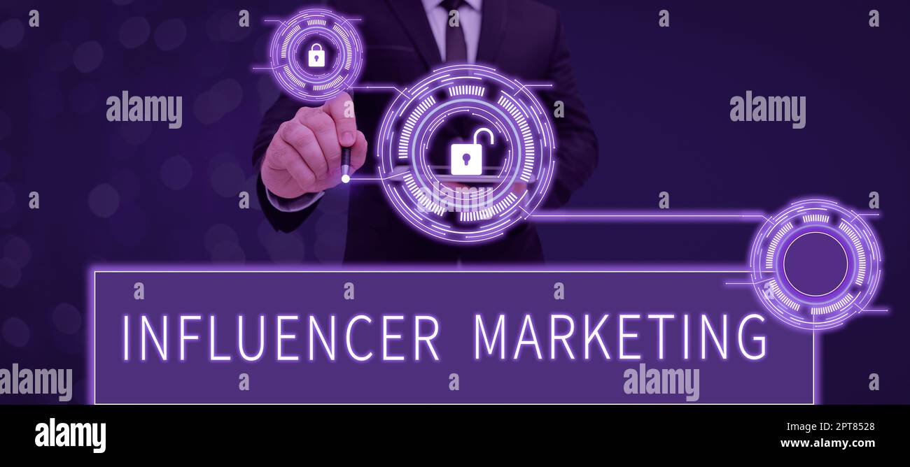 Text caption presenting Influencer Marketing, Business idea Endorser ...