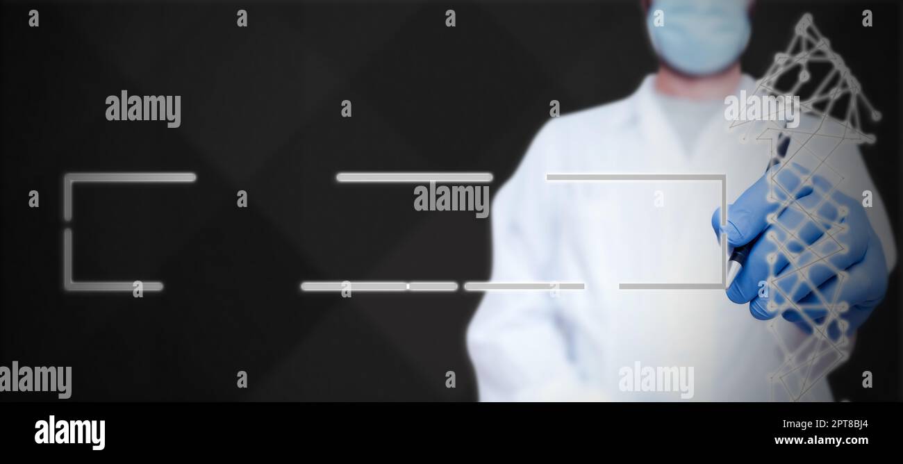 Business Man Presenting New Futuristic Technologies. Stock Photo
