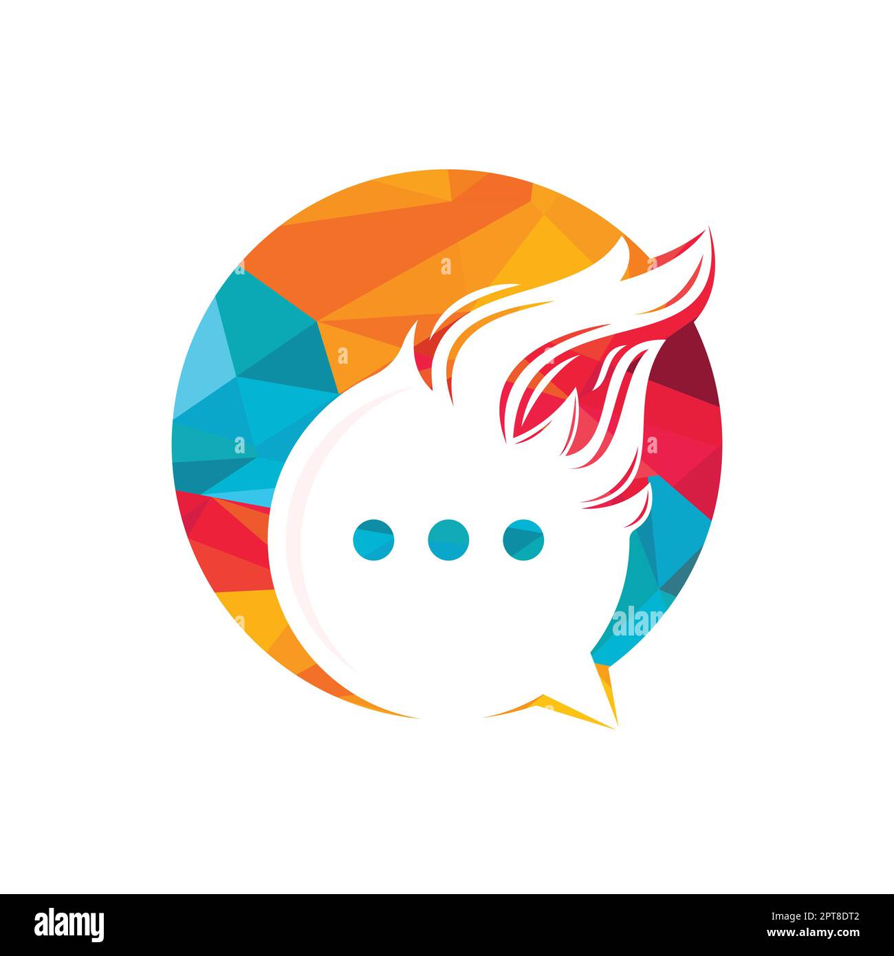 Fire chat vector logo design. Flame talk logo design Stock Vector Image ...