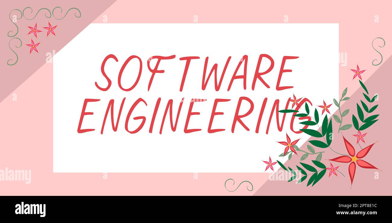 Conceptual caption Software Engineering, Business idea Program Development in Systematic Quantifiable approach Stock Photo