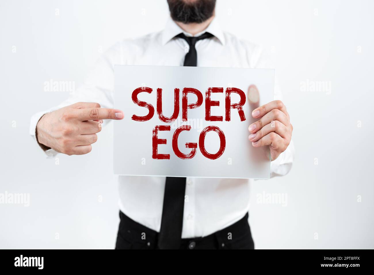 Writing displaying text Super Ego, Internet Concept The I or self of ...