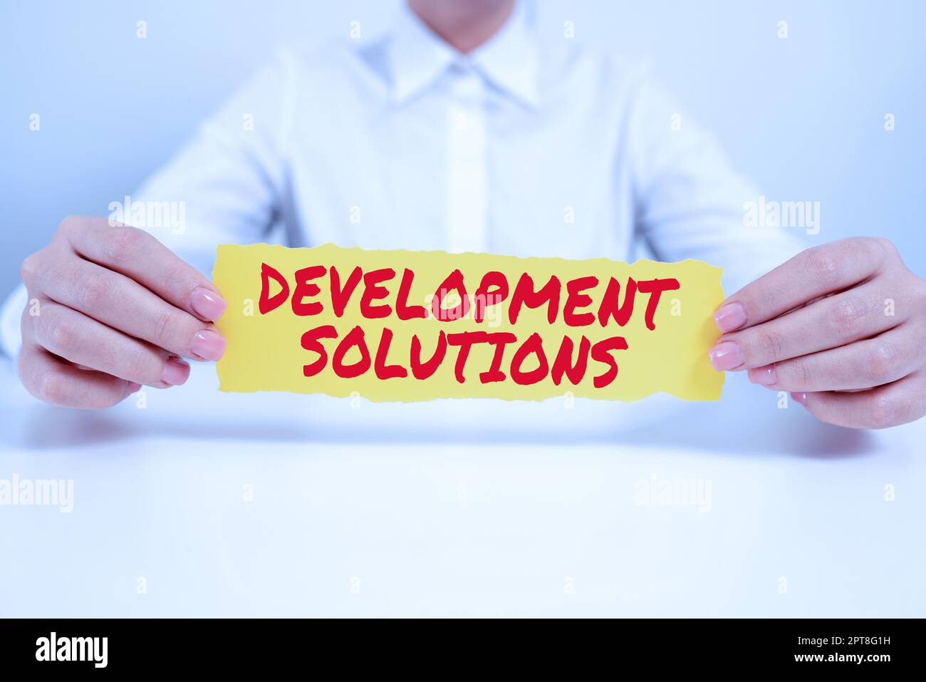 Text sign showing Development Solutions, Word Written on Efficient Planning based on the Company needs Stock Photo