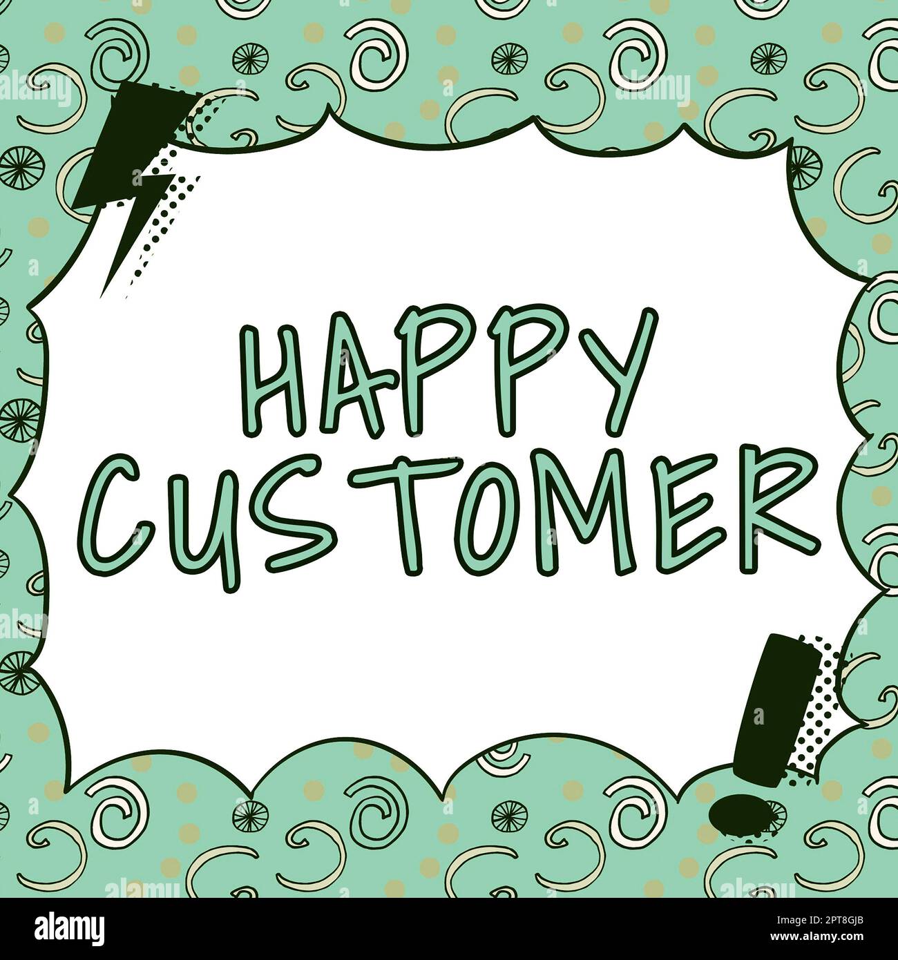 Handwriting Text Happy Customer Business Showcase Highest Satisfaction