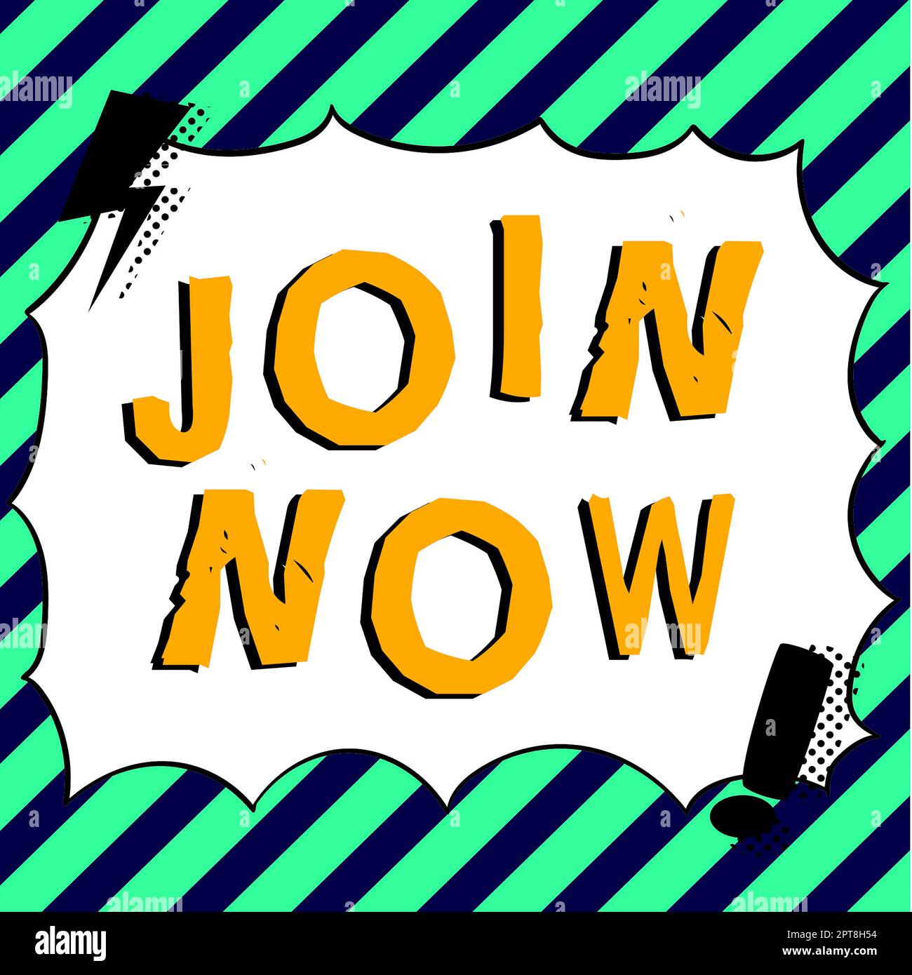 Text showing inspiration Join Now, Concept meaning An invite to a ...