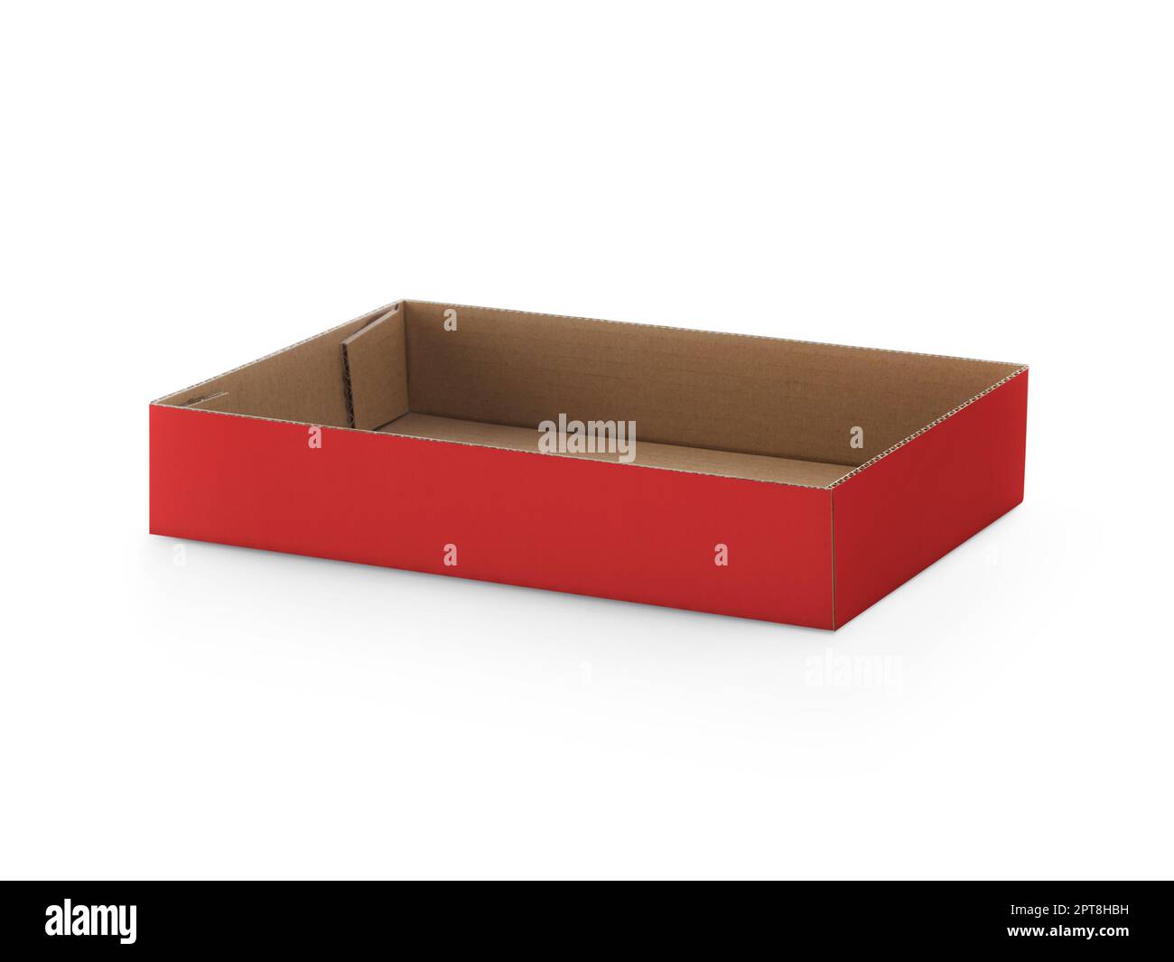 Open Empty Cardboard Box Isolated on White Background Stock Photo - Alamy