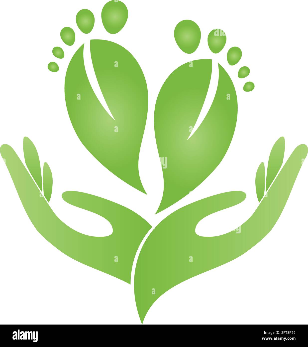 Feet, Leaves, Foot Care, Foot Massage, Logo Stock Vector Image & Art