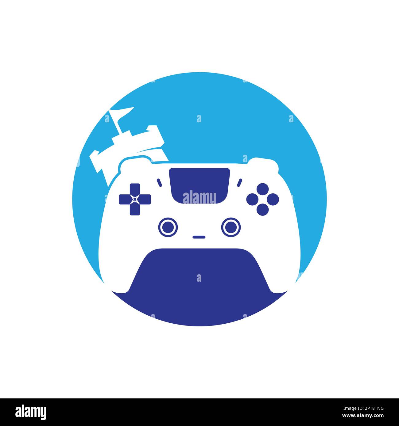 Game king vector logo design. Game console and fort icon vector design