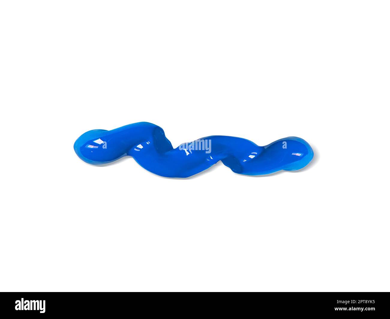 colors of acrylic paint squeezed from a tube isolated on white