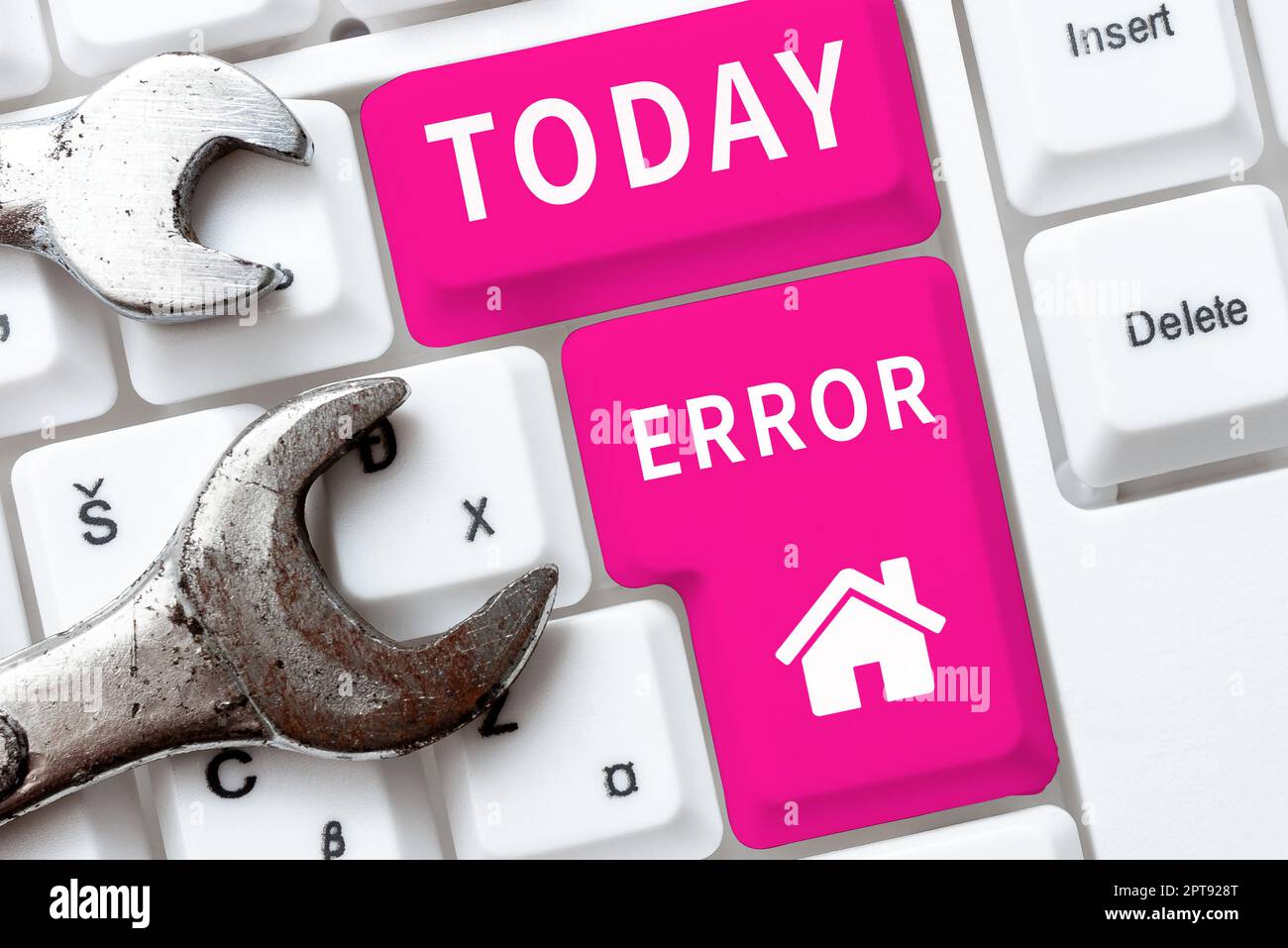Sign displaying Error, Business approach failure or in deviation from the intended performance or behavior Stock Photo