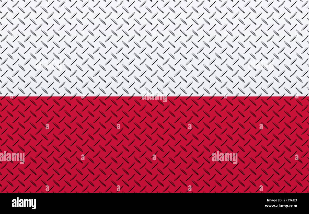 3D Flag of Poland on a metal wall background Stock Photo - Alamy