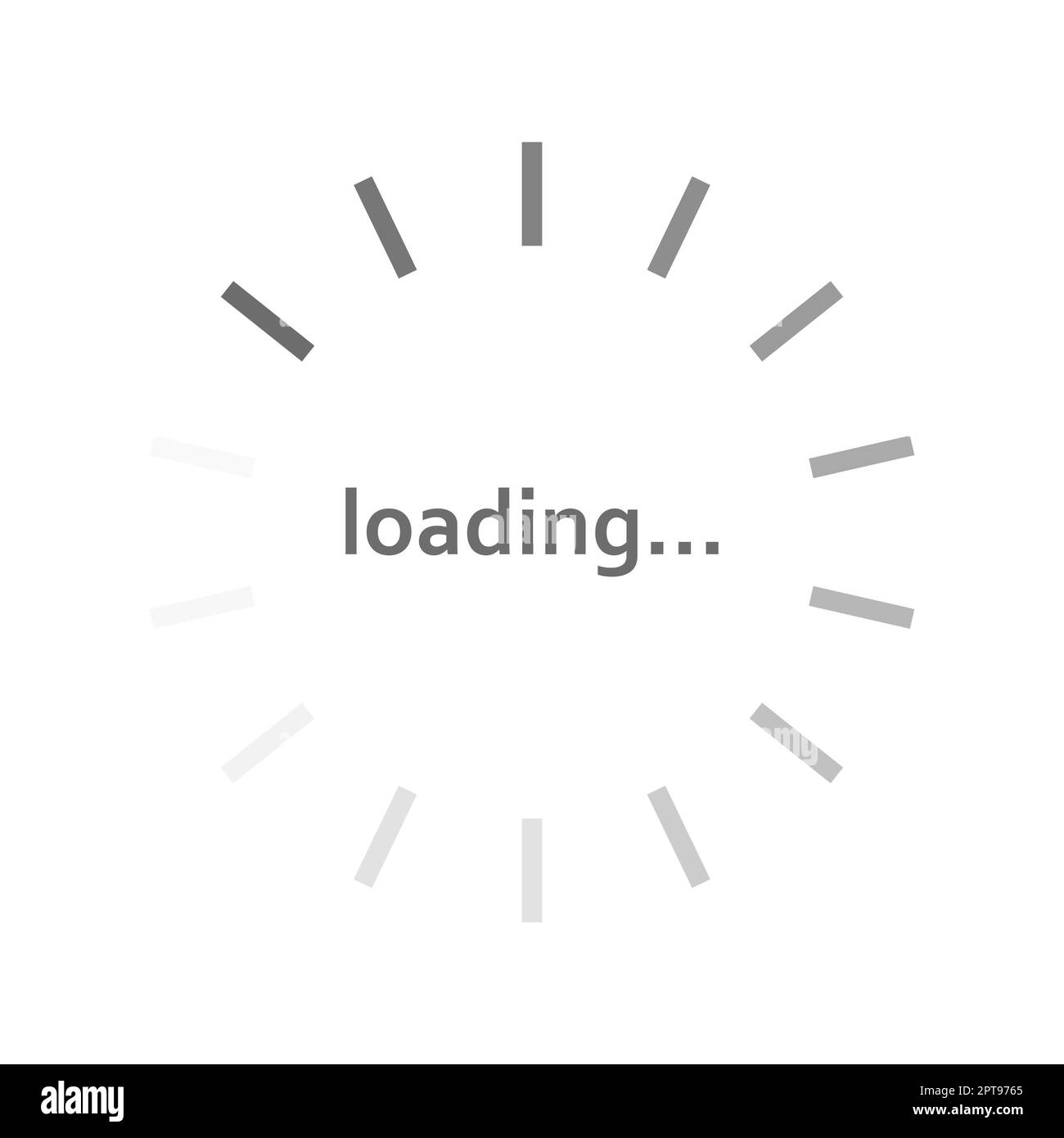 Circle scale download status, download progress on white background