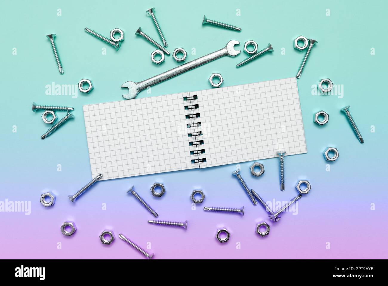 Multiple Assorted Collection Office Stationery Photo Placed Over Table Stock Photo