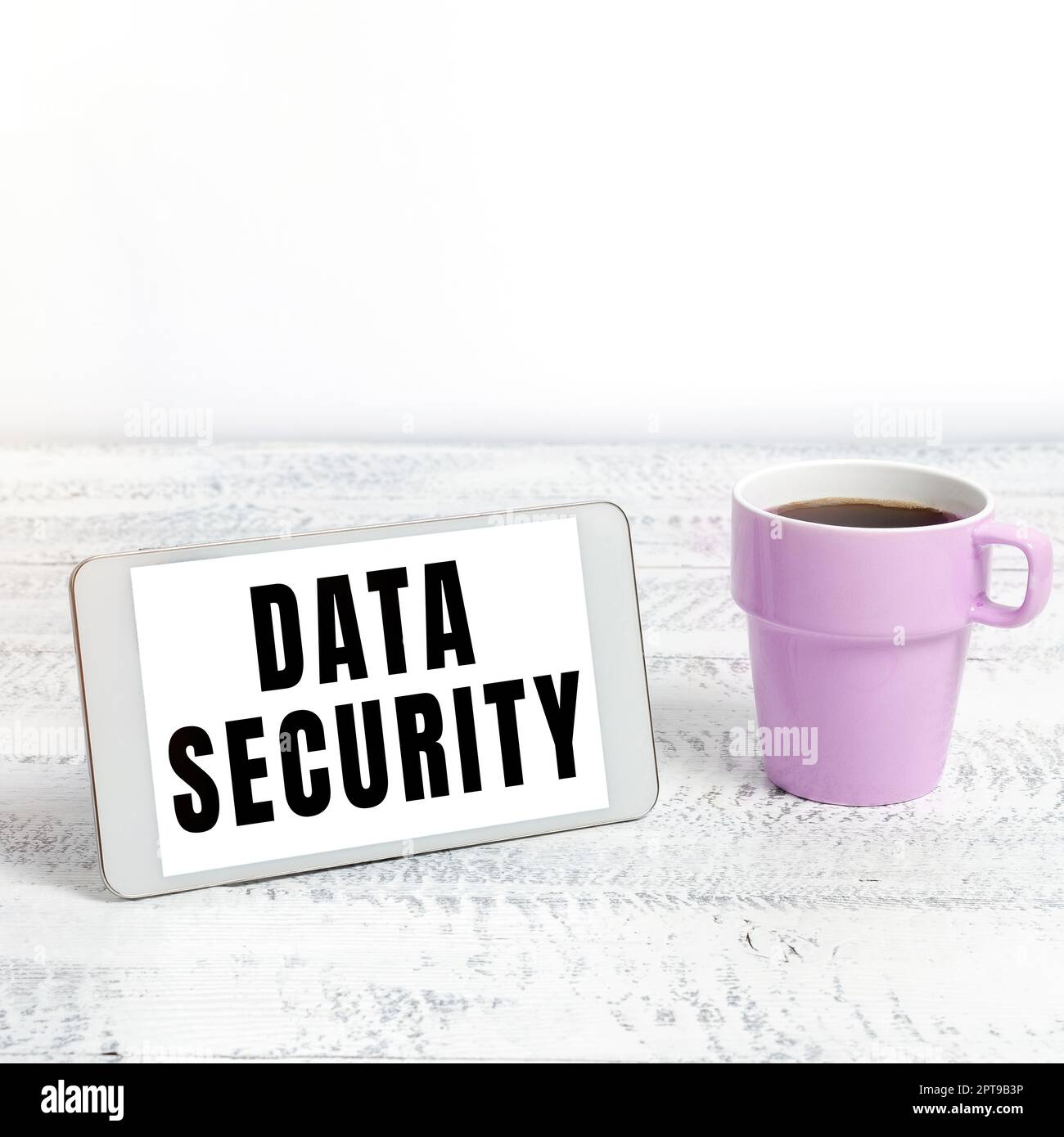 Handwriting text Data Security, Business idea Protected important personal data from unauthorized access Stock Photo