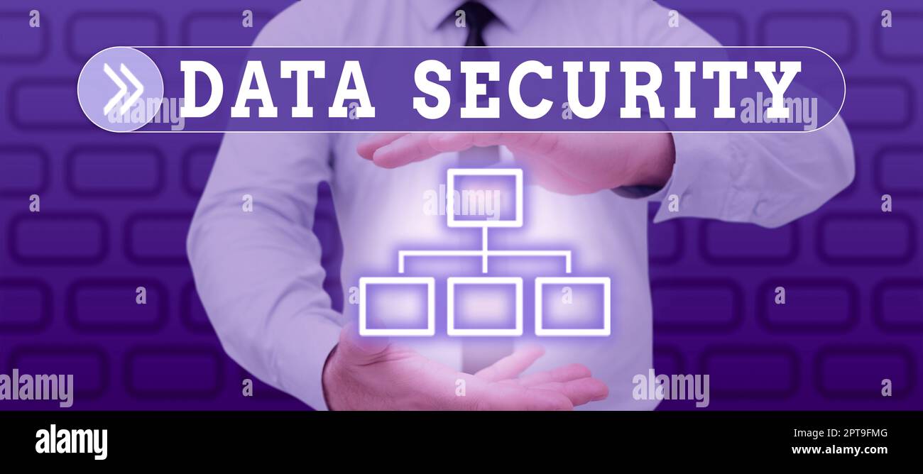 Writing displaying text Data Security, Word for Protected important personal data from unauthorized access Stock Photo