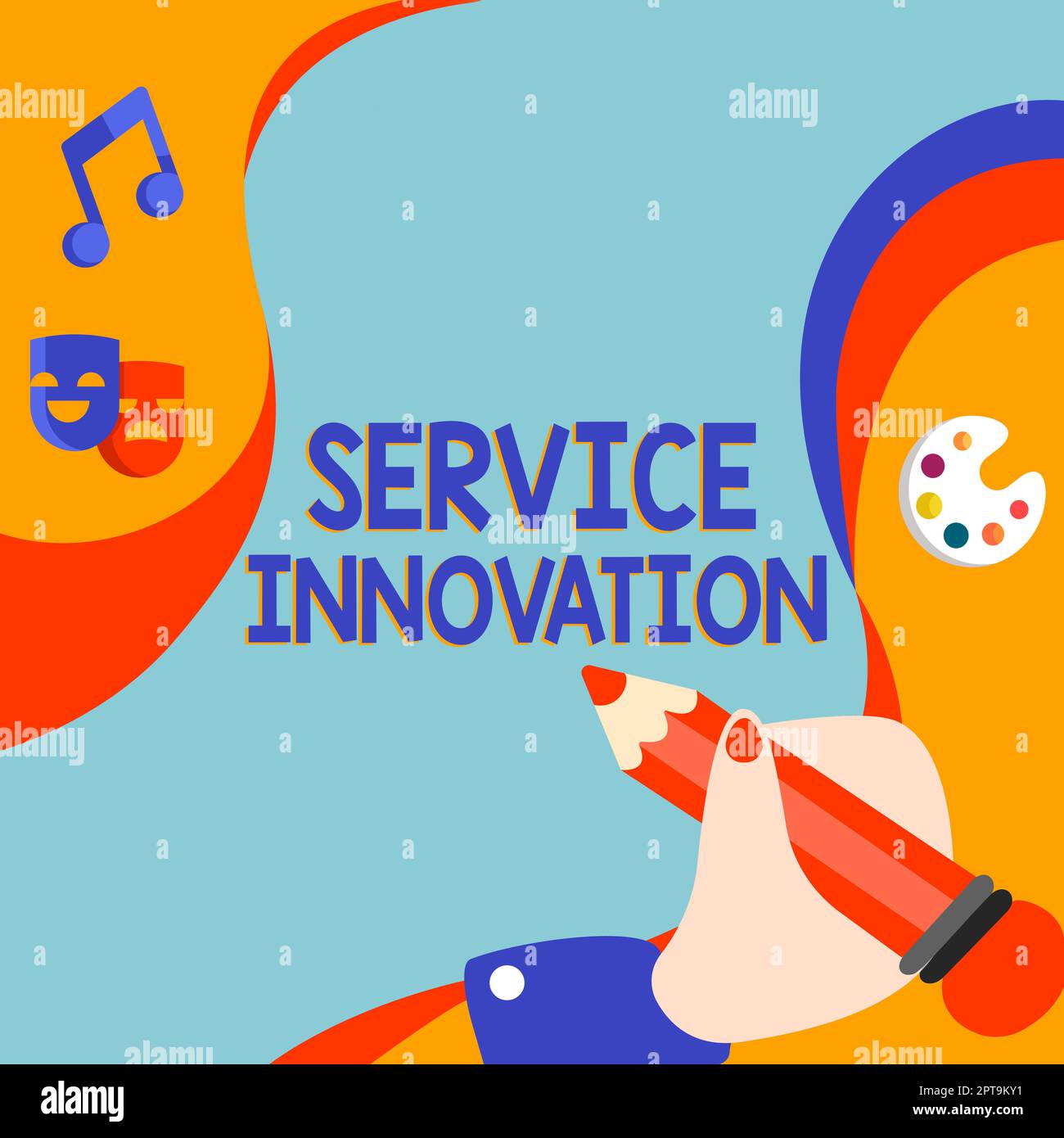 Text showing inspiration Service InnovationImproved Product Line ...
