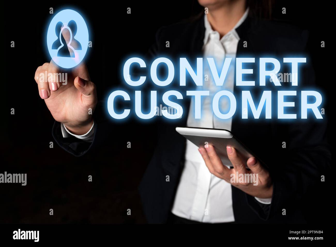 Text caption presenting Convert Customer, Business showcase marketing tactics and strategy turning leads into buyer Stock Photo