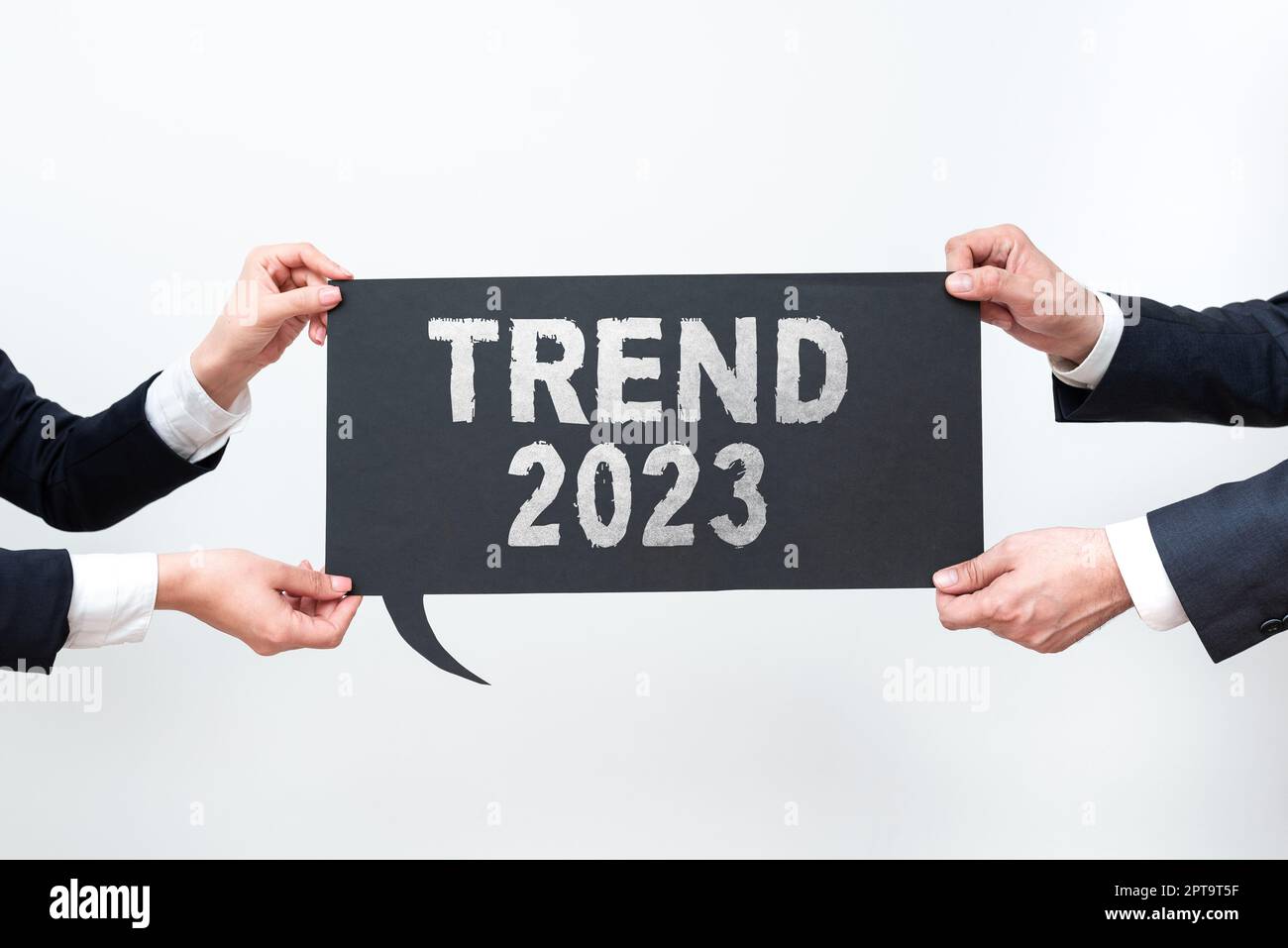 Text caption presenting Trend 2023, Concept meaning things that is