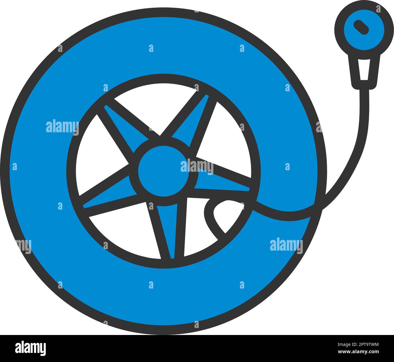 Tire Pressure Gage Icon Stock Vector