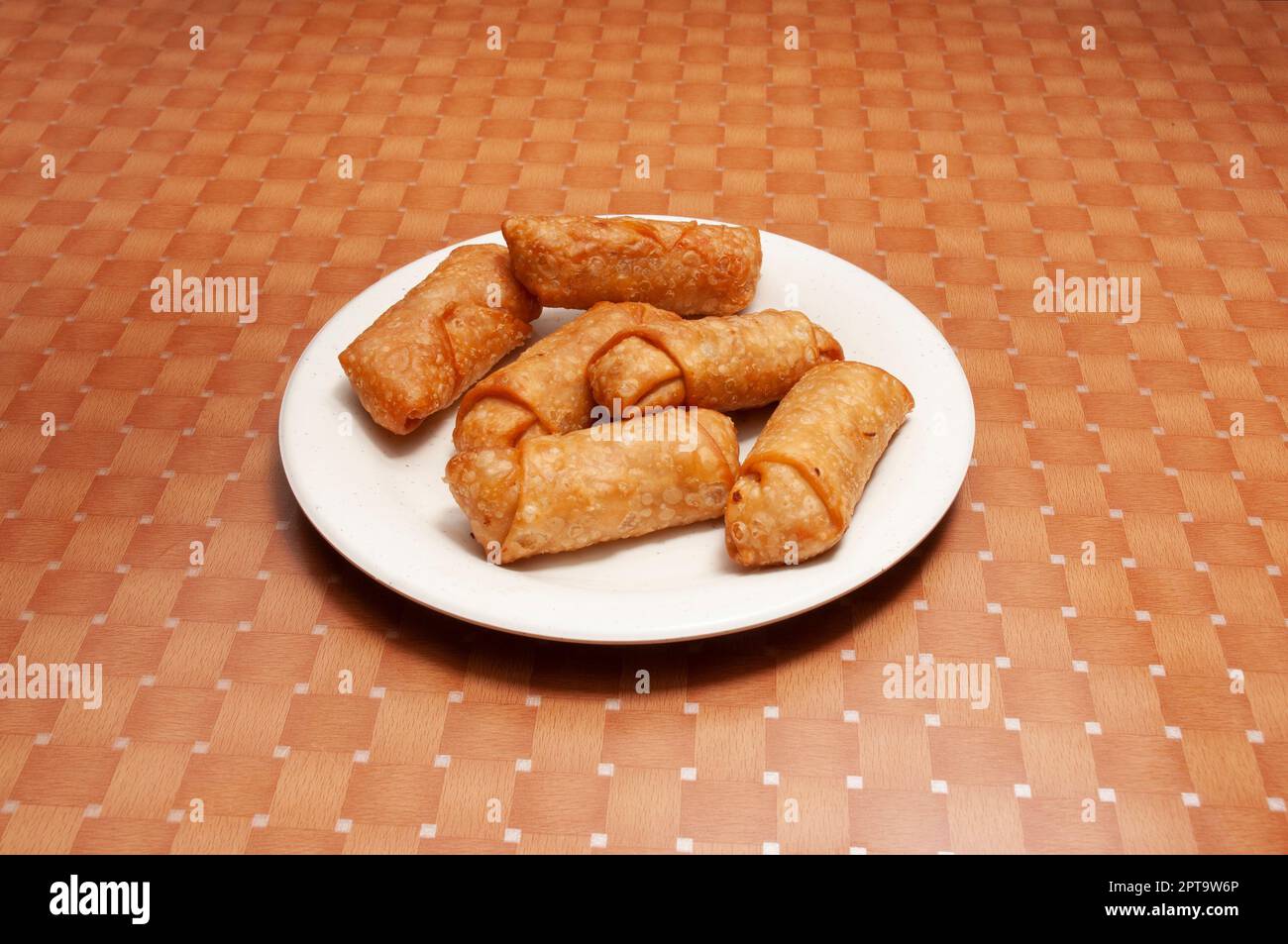 Delicious Chinese dish known as egg rolls Stock Photo