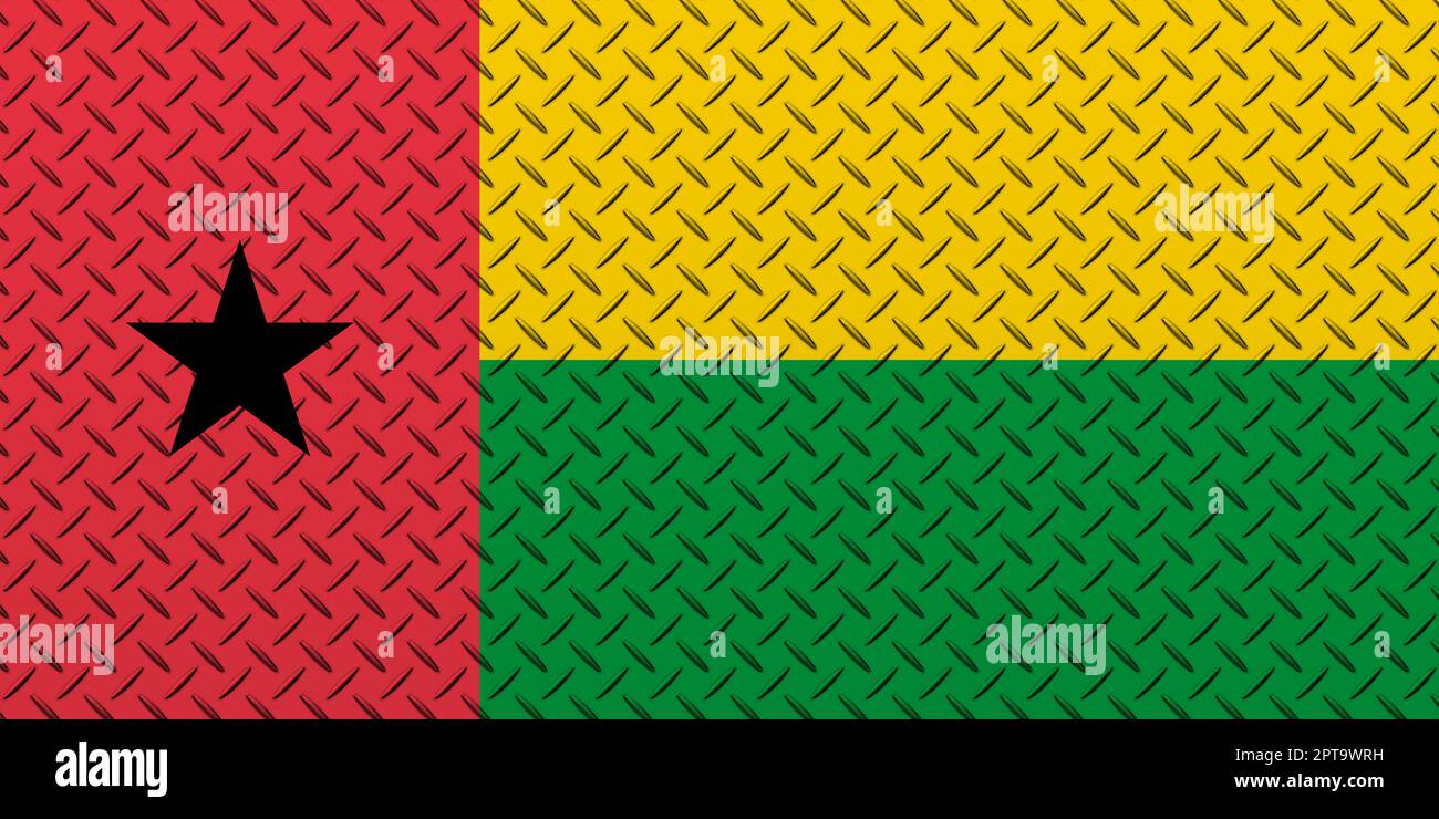 3D Flag of Guinea-Bissau on a metal wall background Stock Photo - Alamy