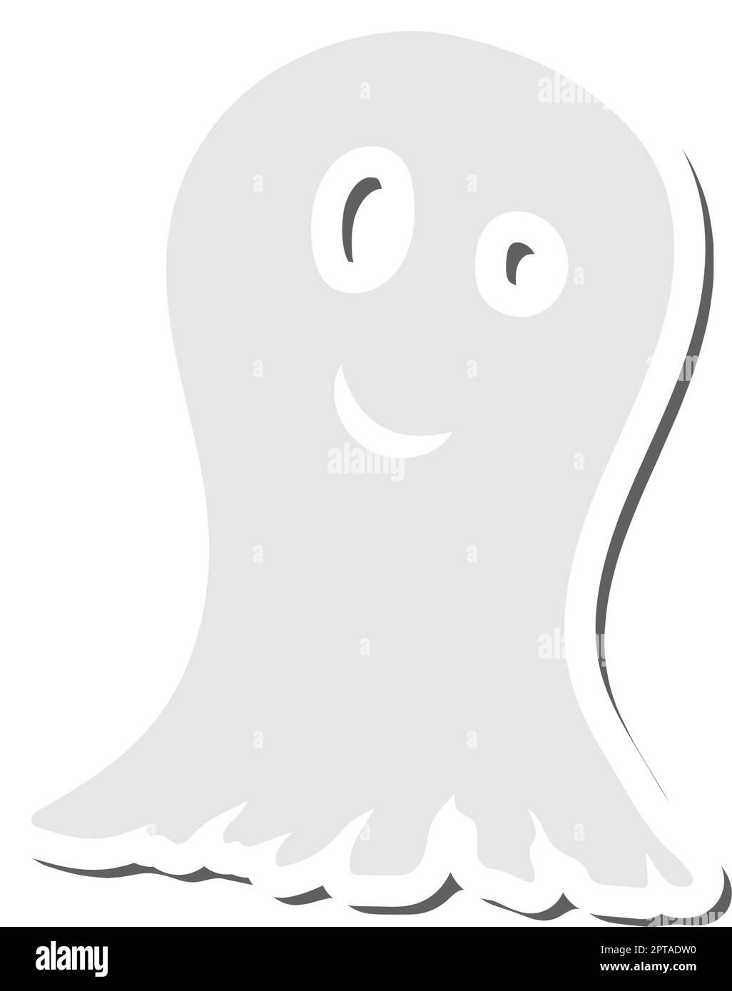 Halloween Ghost Sticker Stock Vector