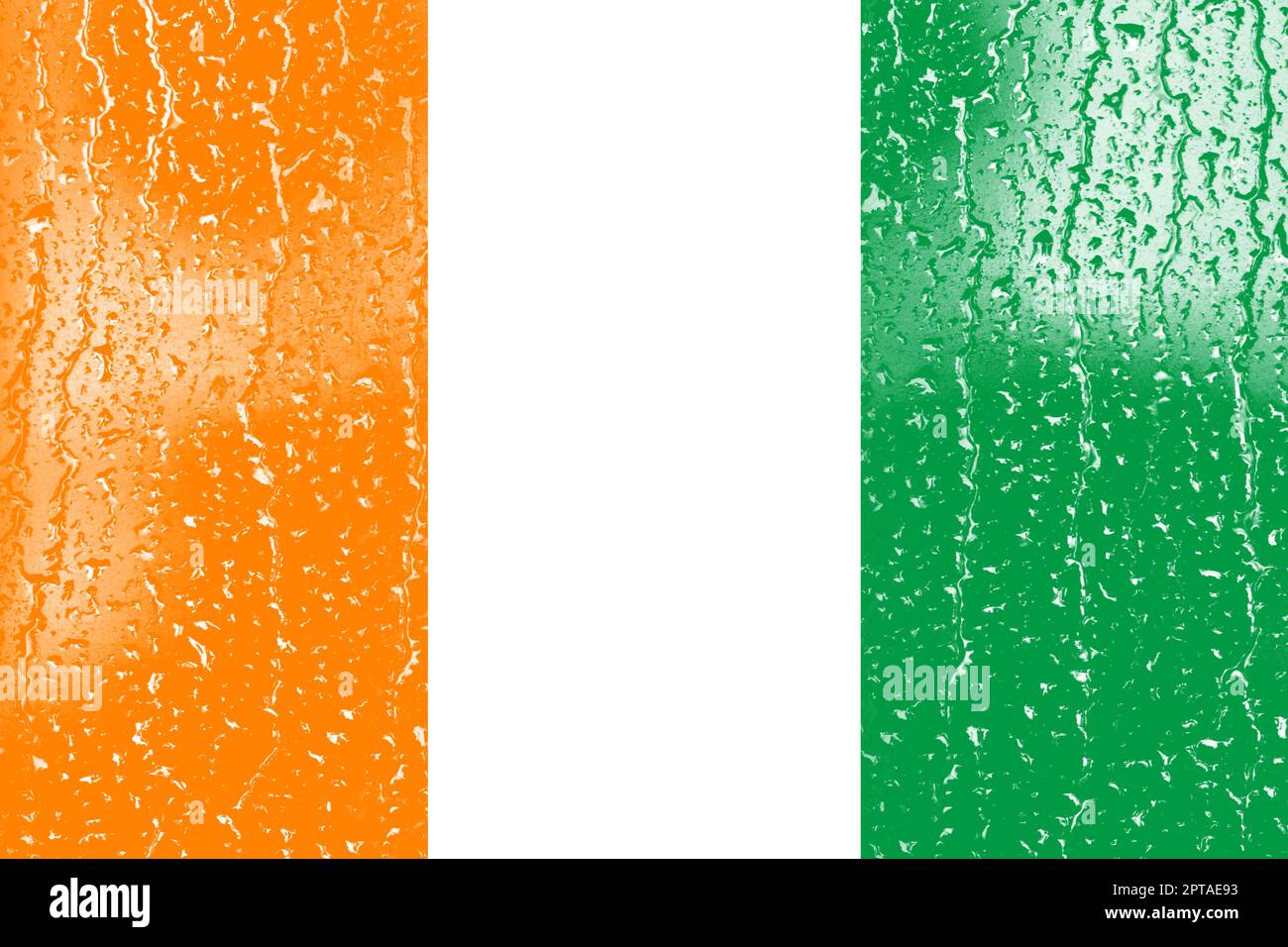 3D Flag of Ivory Coast on a glass with water drop background Stock ...