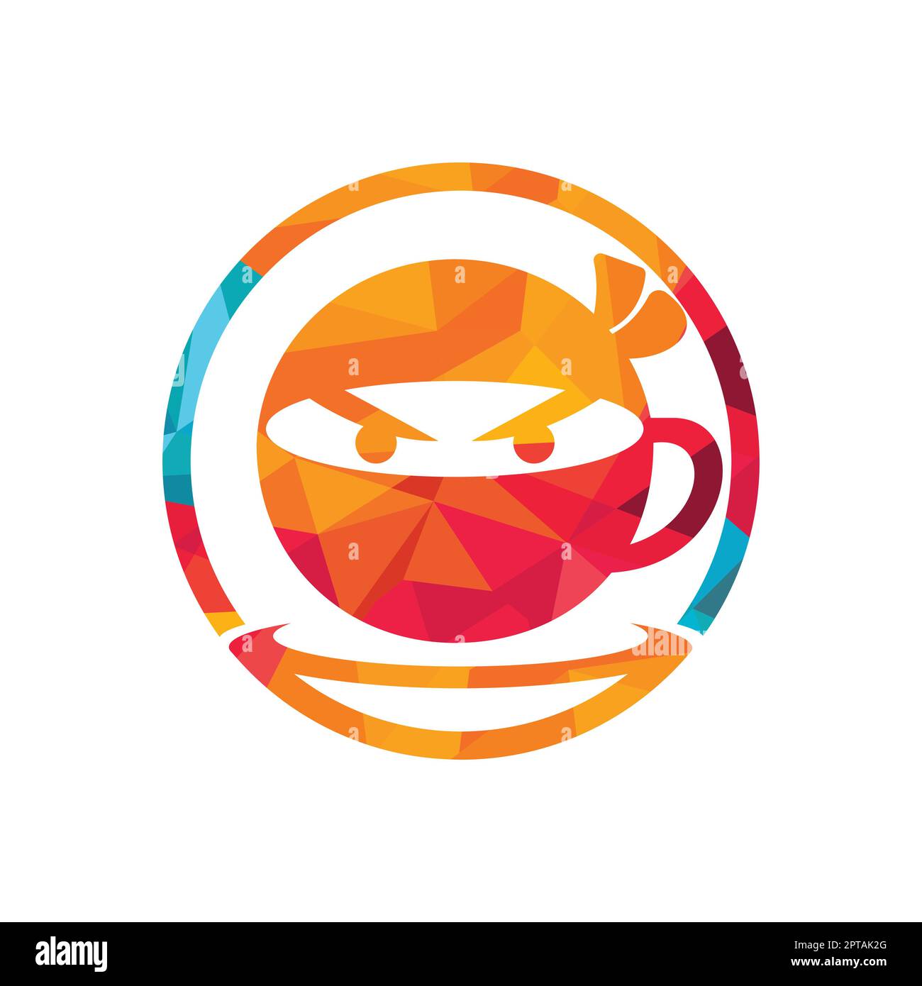 Ninja coffee vector logo design. Logo for cafÃ©, restaurant, bar etc