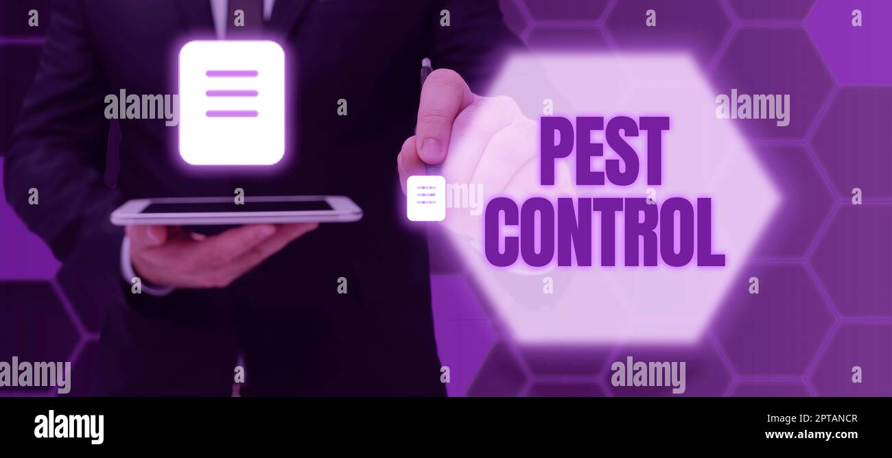 Writing displaying text Pest Control, Concept meaning Killing ...